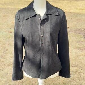 Vintage Rem Garson Suede Jacket /Top Black Women’s Size Medium